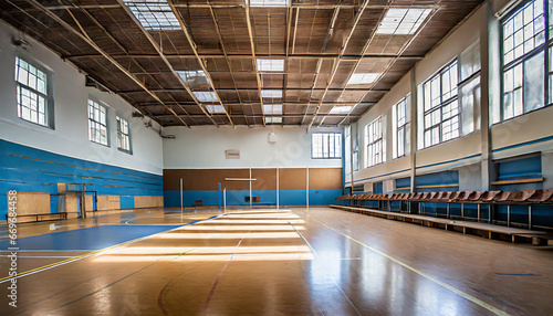 empty school gymnasium © Mary