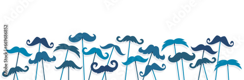 Fotografia Bannière - Moustaches de différentes formes en soutien contre le cancer de la pr