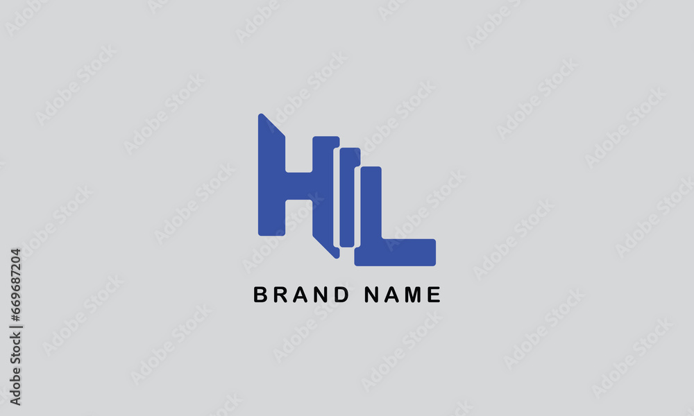 HIL creative brand minimal logo design
