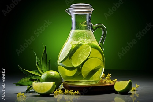 Lemon and lime juice in a jar