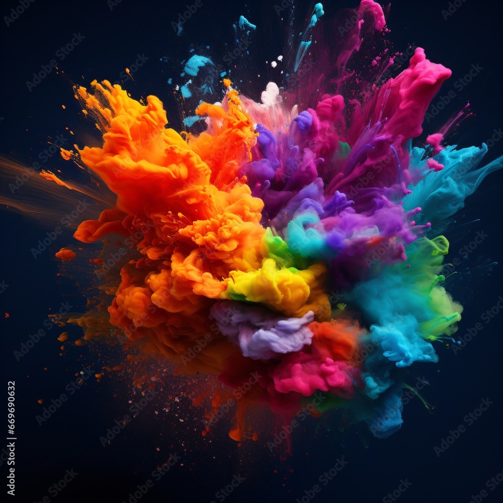 Fototapeta premium creative color cloud - an artificially generated colorful and creative design