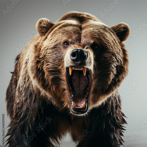 bear in front of a white background