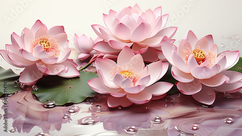 Beautiful flowers in the water. floral background