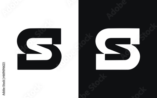 S letter logo design icon photo