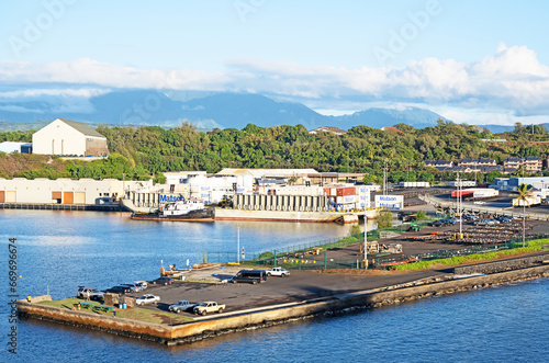 The port of Nawiliwili on the island of Kauai in Hawaii. photo