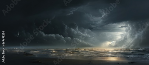Impending storm amidst a beautiful beach © AkuAku