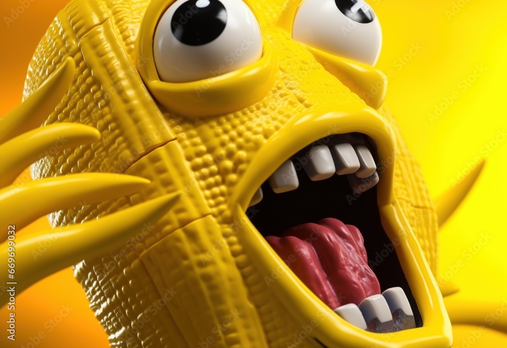 Shocked, scared or startled emoji with mouth wide open and eyes bulging