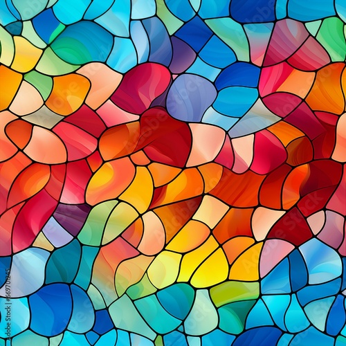 Colorful Glass Mosaic Harmony Pattern