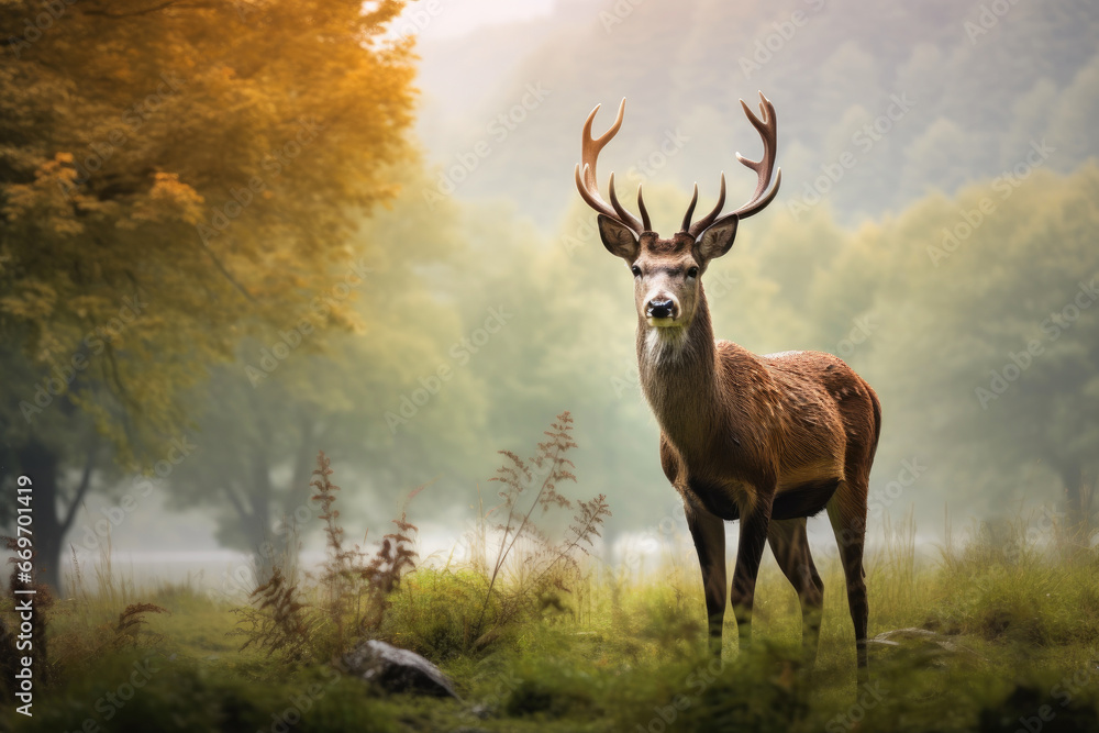 Peaceful Meadow Encounter with a Deer Peaceful Meadow Encounter with a Deer