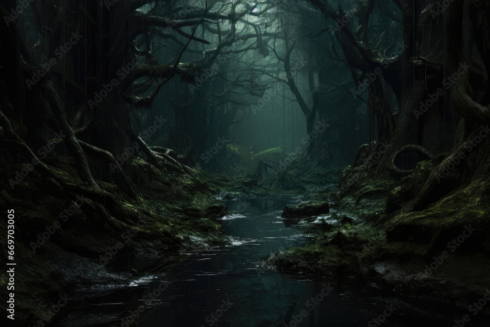 Hauntingly Beautiful Forestscape