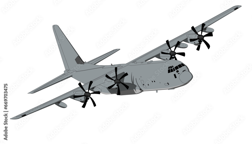 C-130 ポスター Jet-Black-C-130-Rear-View-
