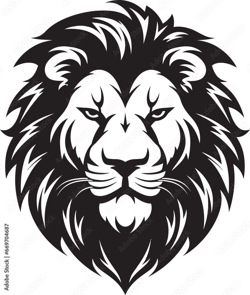 Lifelike Lion Vector Portrait The Wild in Pixels Wild at Heart Vector Lion Illustration