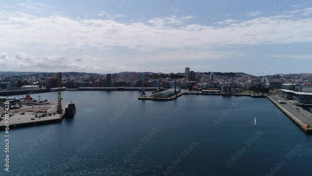 A Coruna Port Skyline Galicia Spain A Coruna Port Skyline Galicia Spain