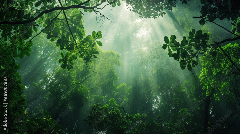 Abstract Rainforest Canopy texture background