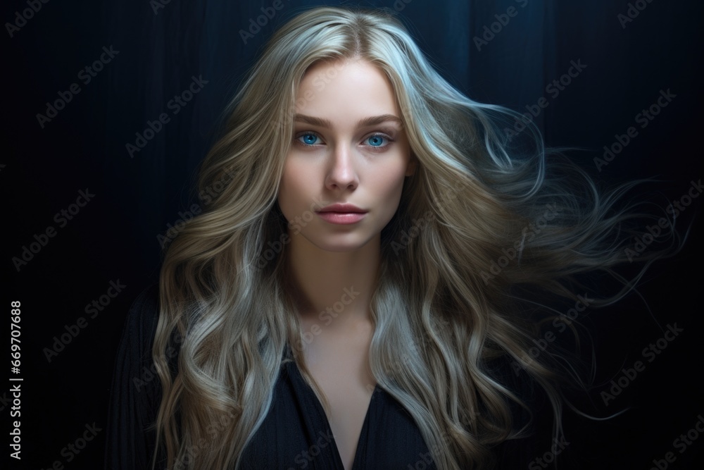 A painting-style image of a young beautiful woman. Interior design, fashion and beauty. A painting-style image of a young beautiful woman. Interior design, fashion and beauty.
