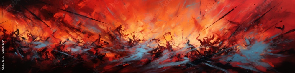 Abstract background in dark colors with a predominance of red. Concept of anxiety, violence, trouble, war and conflict escalation. Abstract background in dark colors with a predominance of red. Concept of anxiety, violence, trouble, war and conflict escalation.