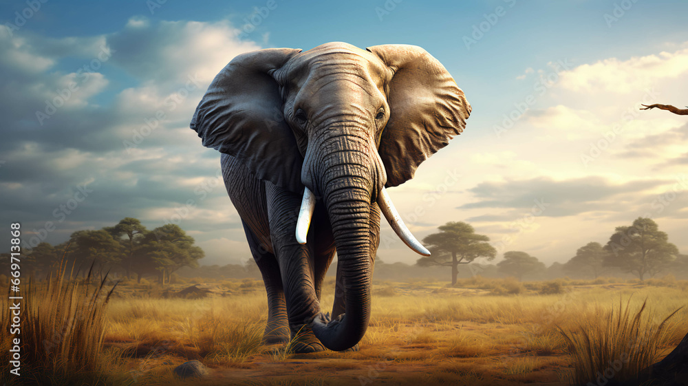 Naklejka premium Elephant