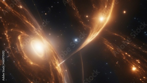 background with space _A space view of a space warp travel through the universe filled with stars. 
