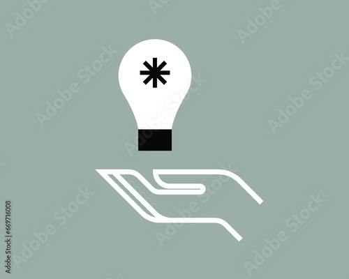 idea bulb lamp  vector illustration in flat design