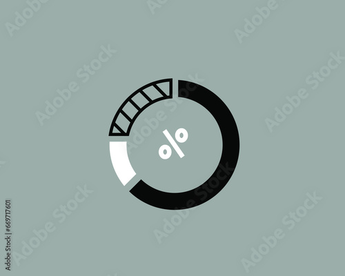 chart pie  vector illustration in flat design