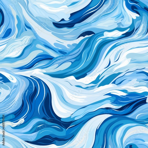 Marbleized Ocean Waves Pattern