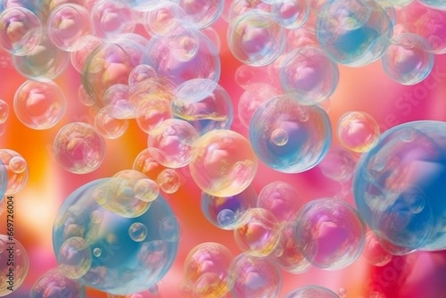A collection of soap bubbles as background material. Generative AI