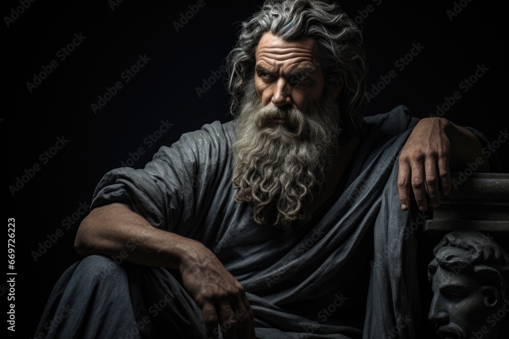 Obraz na płótnie Socrates, ancient Greek philosopher, teacher thinker, ancient Greece, teachers writer , Athens antique w salonie