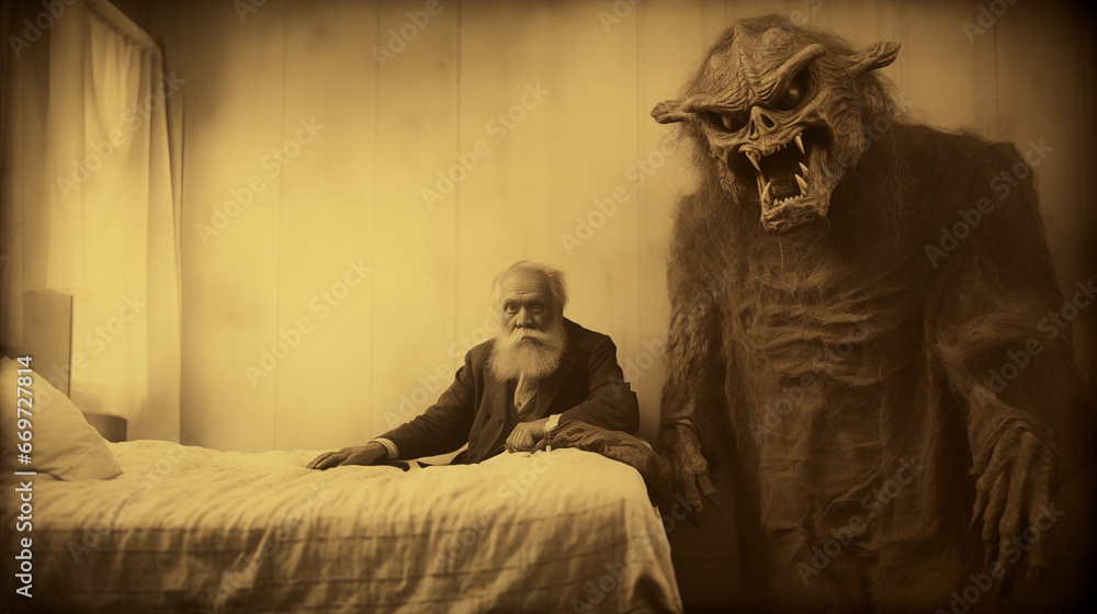 Fototapeta premium Tales of Deep Web: Bizarre Horrors, AI Generative