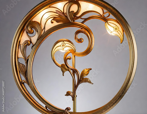 art nouveau design object. generative ai