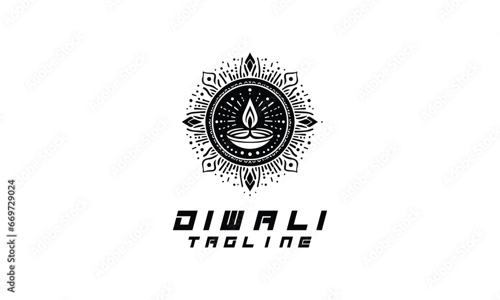 Naklejka premium Diwali vector, logo, icon, illustration design