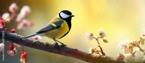 The large bird rests on a branch enjoying the sun © AkuAku