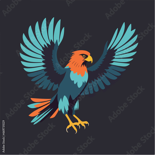 illustration of a bird art illustration   vector design   minimalist   