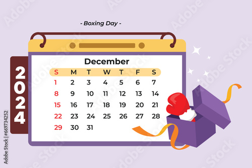 Monthly calendar template for 2024 year. Calendar concept. Colored flat vector illustration isolated.