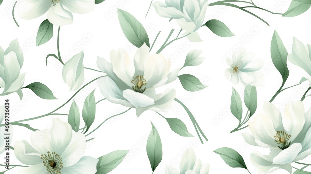 Snowdrops seamless pattern background. Hello Spring snowdrop delicate flowers. Romantic Bloom floral Botanical print for Easter. Cute Design for textile, fabric, cover, card, wallpapers, wrapping.