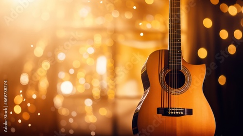 Guitar with Bokeh Effects