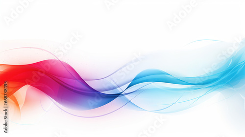 abstract futuristic background with blue, pink, red, and orange glowing neon moving high speed wave lines and bokeh lights. Data transfer concept Fantastic wallpaper © Francescozano