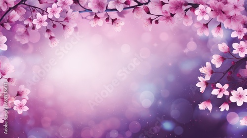 Cherry Blossom Flowers with Bokeh Effects © Left