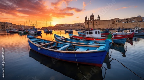 Malta,fishing village Colourful boats
