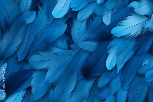 Fotografia Background with blue jay feathers. Generative AI