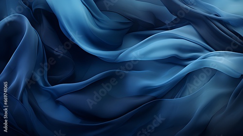blue silk background fabric