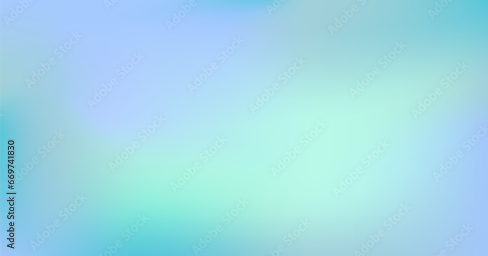 Gradient winter pastel background. Green, blue and purple colors. Flow design wallpaper. Blur vector illustration - obrazy, fototapety, plakaty 