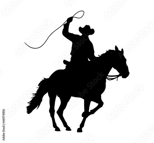 cowboy silhouette logo