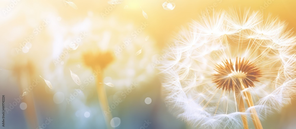 Closeup art photography of a dandelion on a natural background Closeup art photography of a dandelion on a natural background