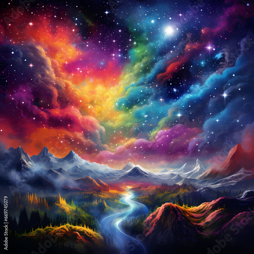 rainbow galaxy in the world © Asep