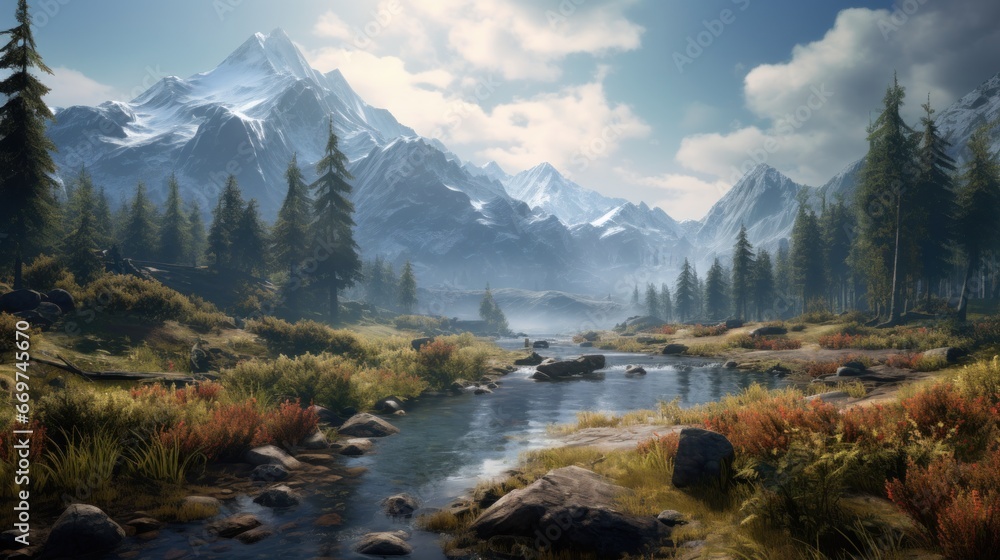 Explore the role of stunning landscapes in creating immersive and visually captivating game worlds