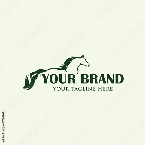 Horse logo template vector illustration