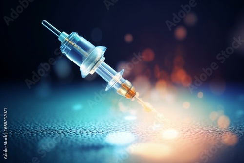 Photo Illustration of a major breakthrough in medicine - a vaccine that is a cure and remedy for treatment