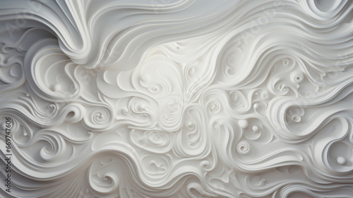 A white, textured ceiling, with a subtle pattern of swirls and curves