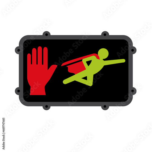 Crosswalk Fly Superhero