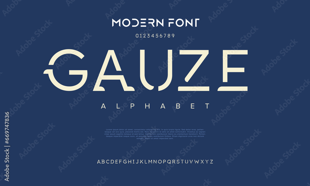 Sports minimal tech font letter set. Luxury vector typeface for company. Modern gaming fonts logo design.